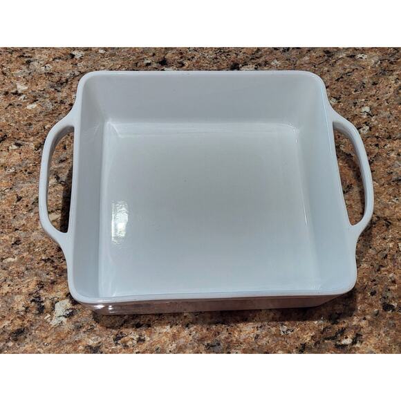 Crate & Barrel Stoneware Square 9 x 9 White - Picture 2 of 10